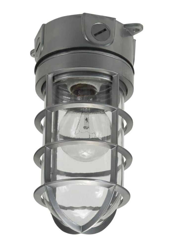 Halo EATON Lighting VT100G 100W Vapor Tight Incandescent Floodlight with Bulb Guard - Gray - Image 2
